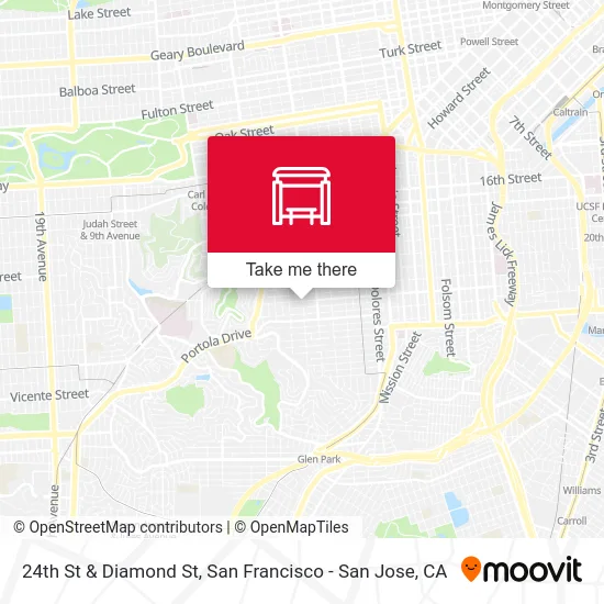 24th St & Diamond St map