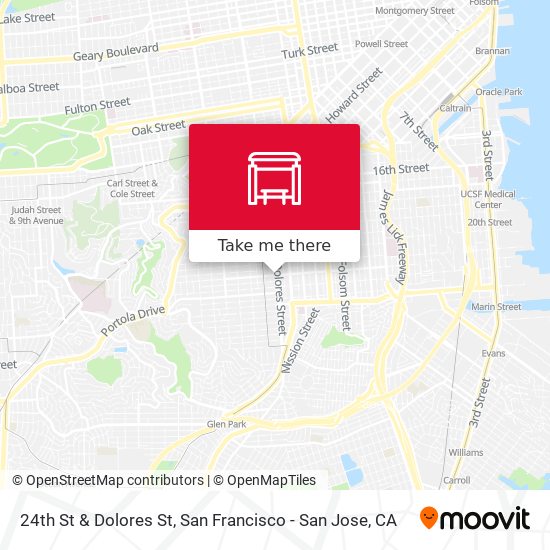 24th St & Dolores St map