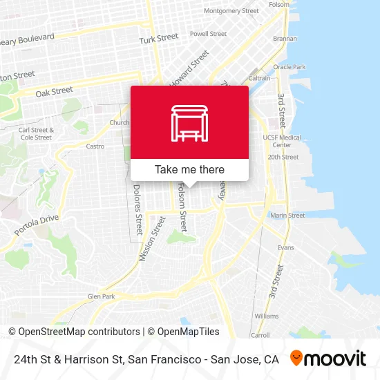24th St & Harrison St map