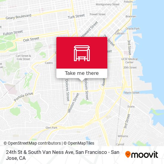 24th St & South Van Ness Ave map