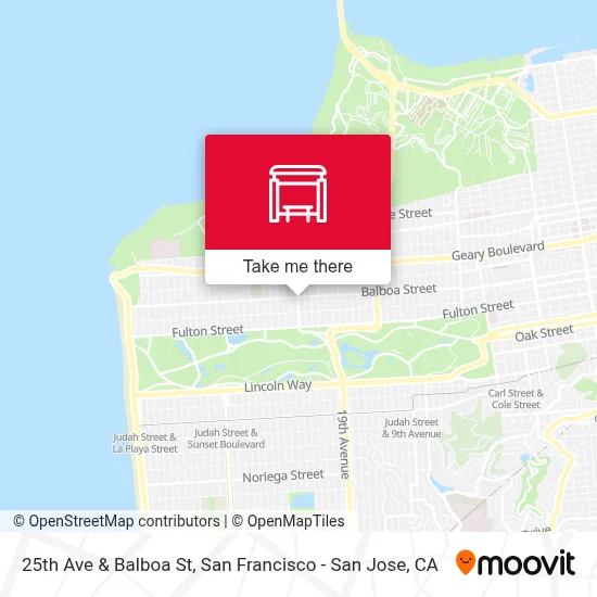 25th Ave & Balboa St map