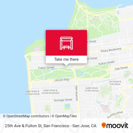 25th Ave & Fulton St map