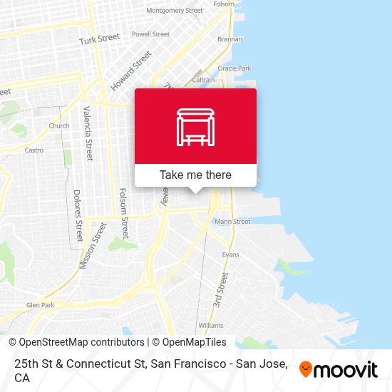25th St & Connecticut St map