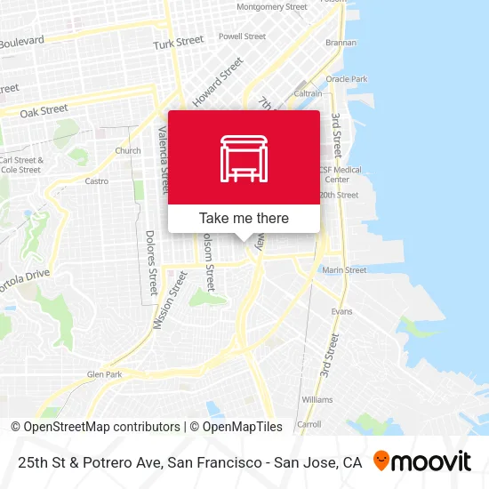 25th St & Potrero Ave map