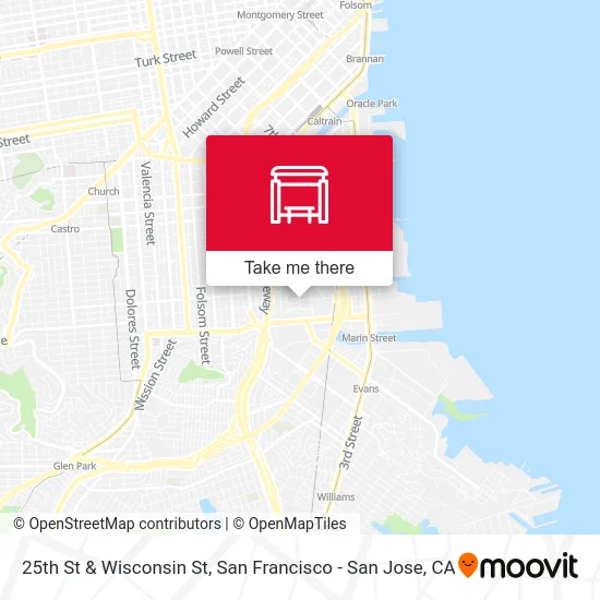 25th St & Wisconsin St map