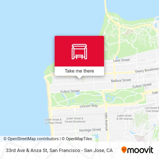 Mapa de 33rd Ave & Anza St