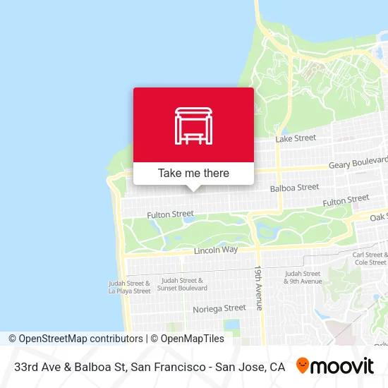 33rd Ave & Balboa St map