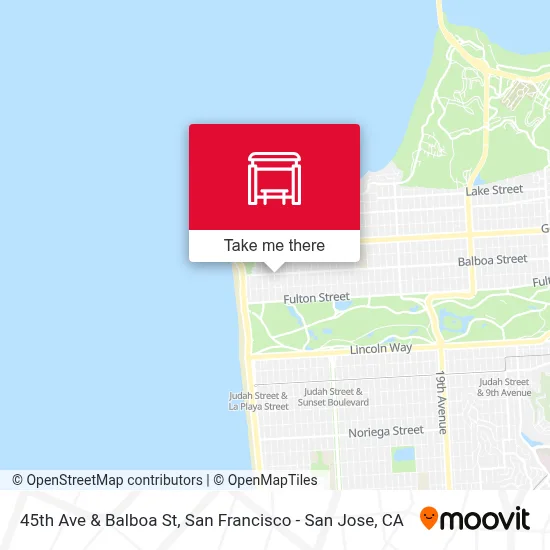 45th Ave & Balboa St map