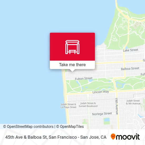 45th Ave & Balboa St map