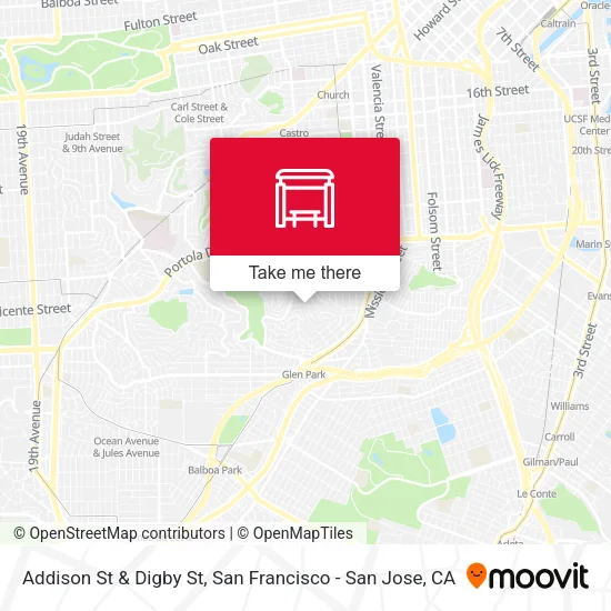 Addison  St & Digby St map
