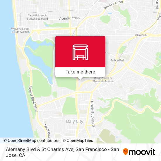Mapa de Alemany Blvd & St Charles Ave
