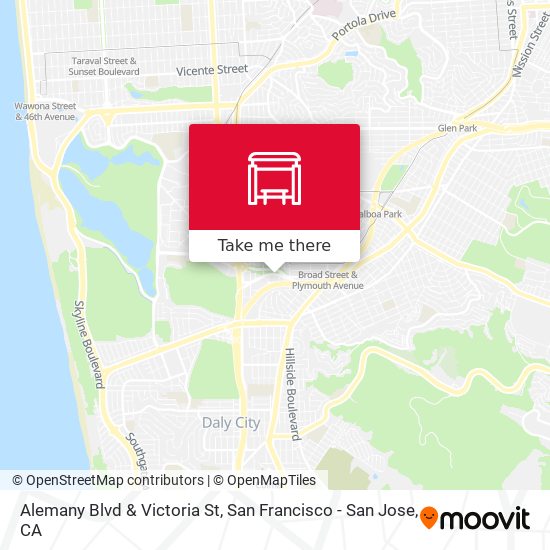 Alemany Blvd & Victoria St map