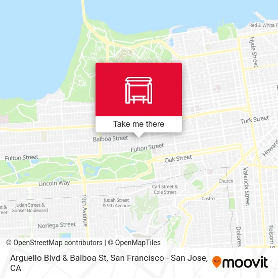 Mapa de Arguello Blvd & Balboa St