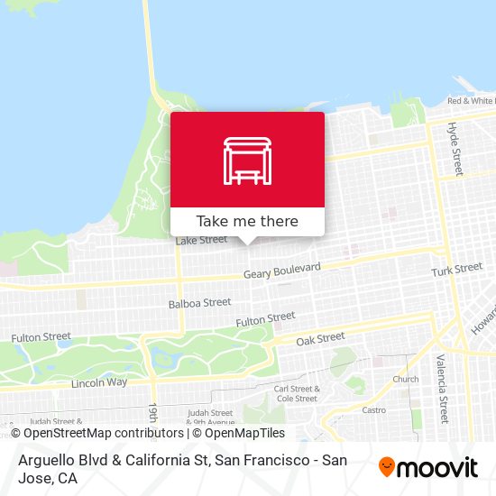 Arguello Blvd & California St map