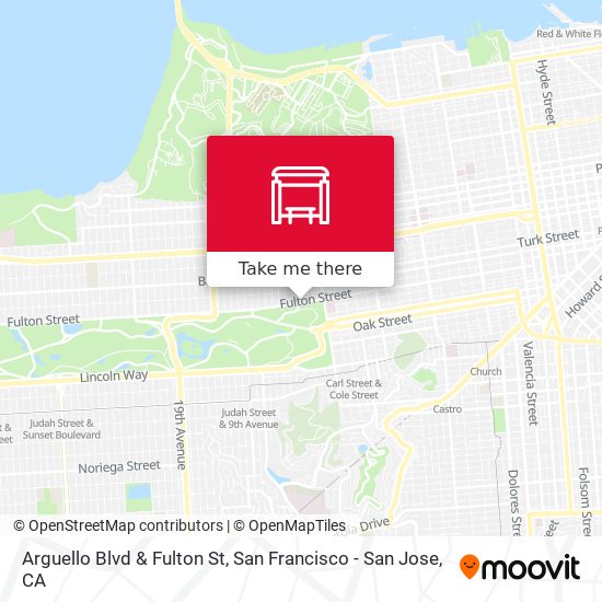 Arguello Blvd & Fulton St map