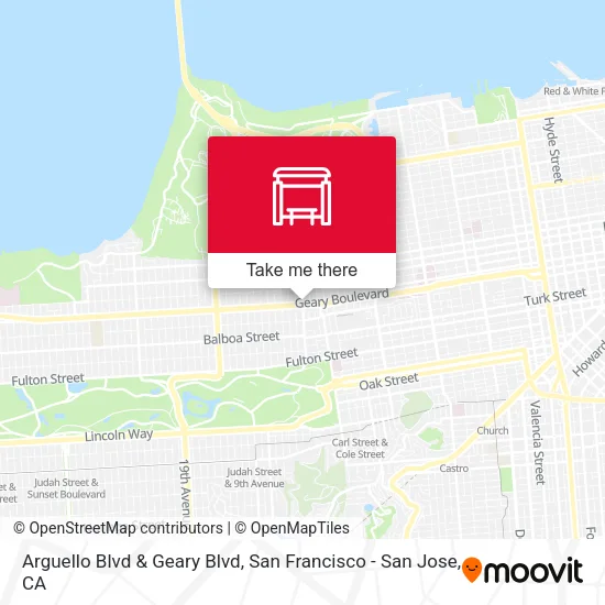 Mapa de Arguello Blvd & Geary Blvd