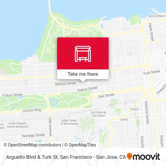 Mapa de Arguello Blvd & Turk St