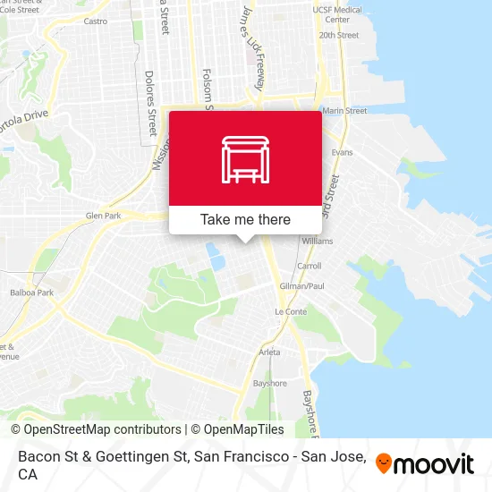 Bacon St & Goettingen St map