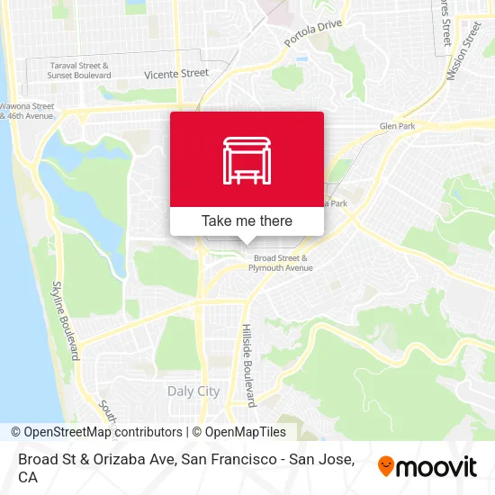 Mapa de Broad St & Orizaba Ave