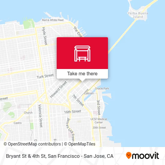 Bryant St & 4th St map
