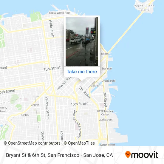 Mapa de Bryant St & 6th St