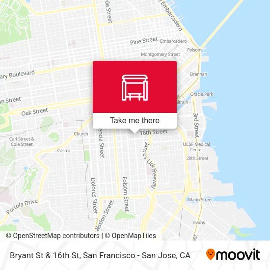 Mapa de Bryant St & 16th St