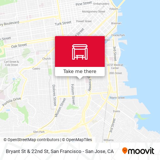 Bryant St & 22nd St map