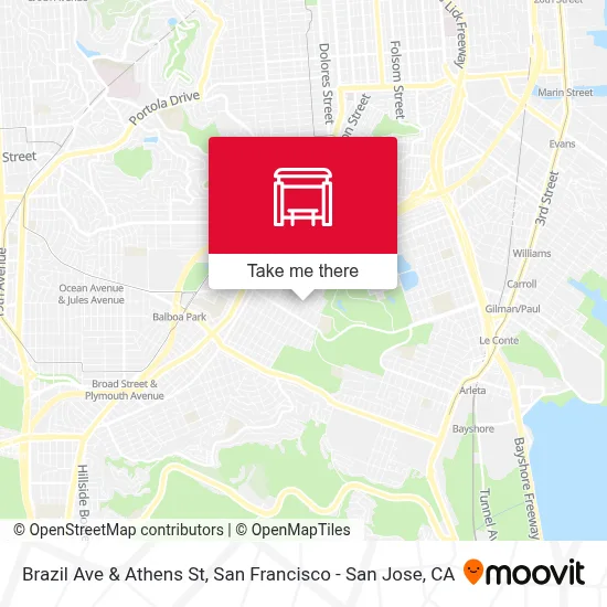 Brazil Ave & Athens St map