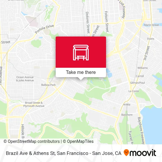 Brazil Ave & Athens St map