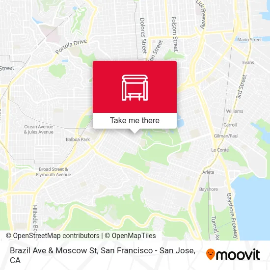 Brazil Ave & Moscow St map