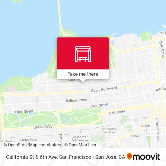 Mapa de California St & 6th Ave