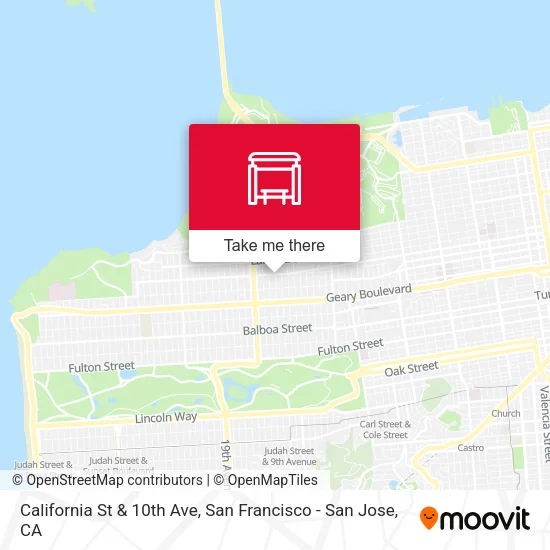 Mapa de California St & 10th Ave