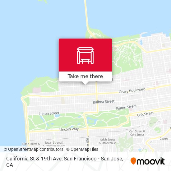 California St & 19th Ave map