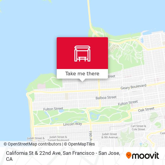 Mapa de California St & 22nd Ave