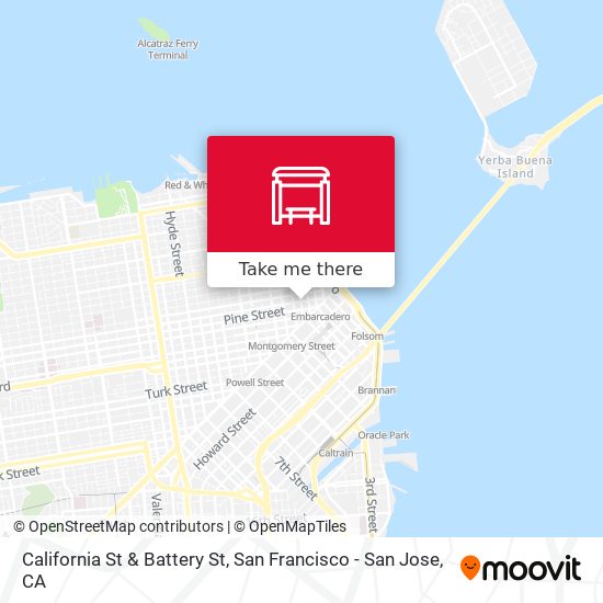 Mapa de California St & Battery St
