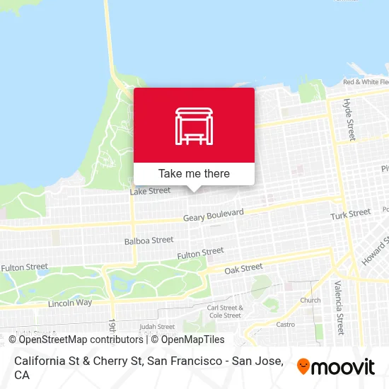 California St & Cherry St map