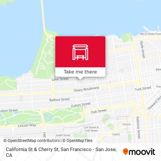 California St & Cherry St map