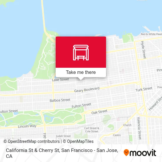 California St & Cherry St map