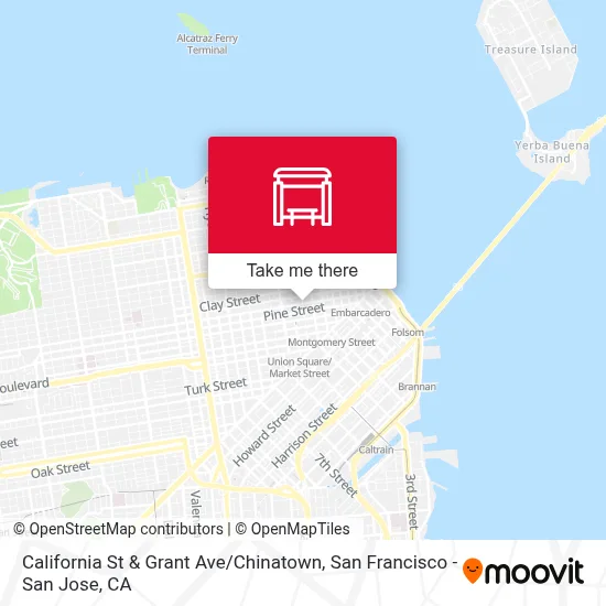 California St & Grant Ave / Chinatown map