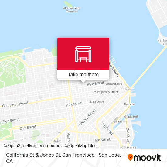 California St & Jones St map