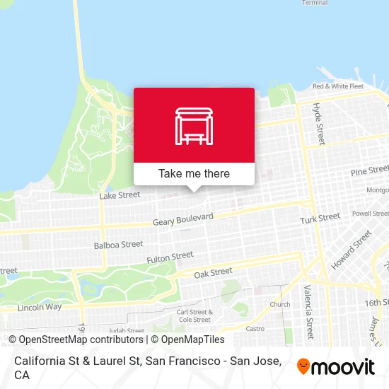 California St & Laurel St map