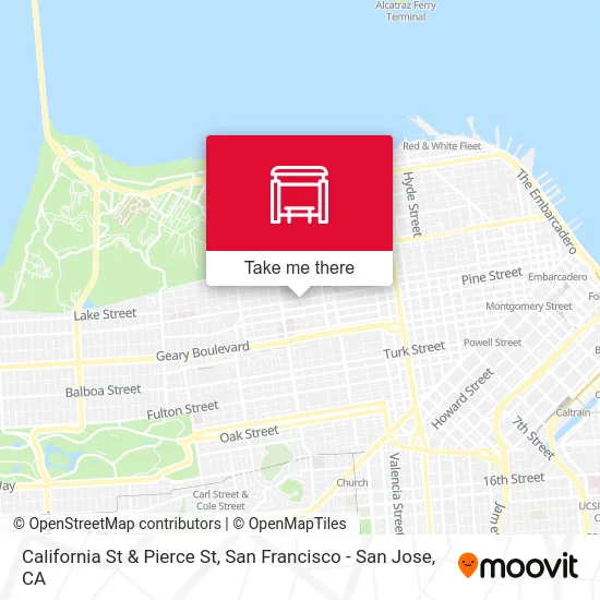 California St & Pierce St map
