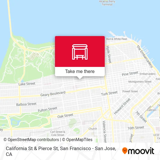 California St & Pierce St map