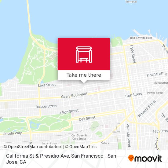 California St & Presidio Ave map