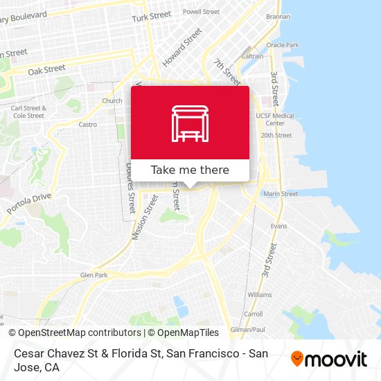 Cesar Chavez St & Florida St map