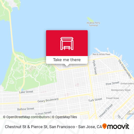 Chestnut St & Pierce St map