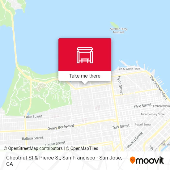 Chestnut St & Pierce St map