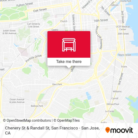 Chenery St & Randall St map