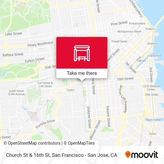 Church St & 16th St map