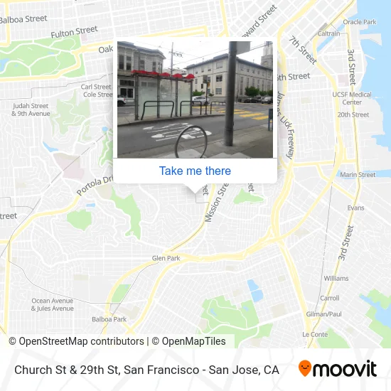 Church St & 29th St map